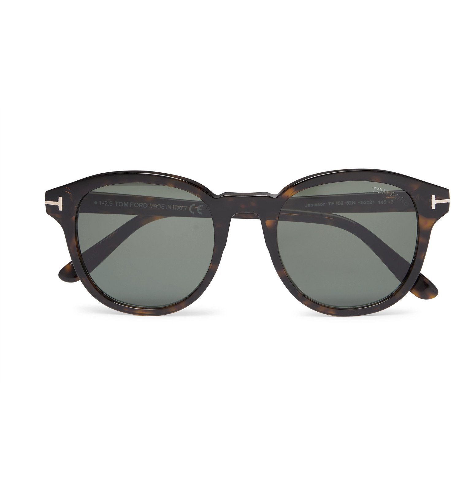 TOM FORD Round Frame Tortoiseshell Acetate Polarised Sunglasses