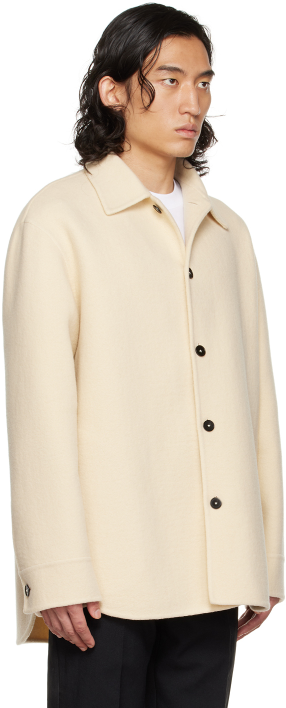 Jil Sander Beige Spread Collar Jacket Jil Sander