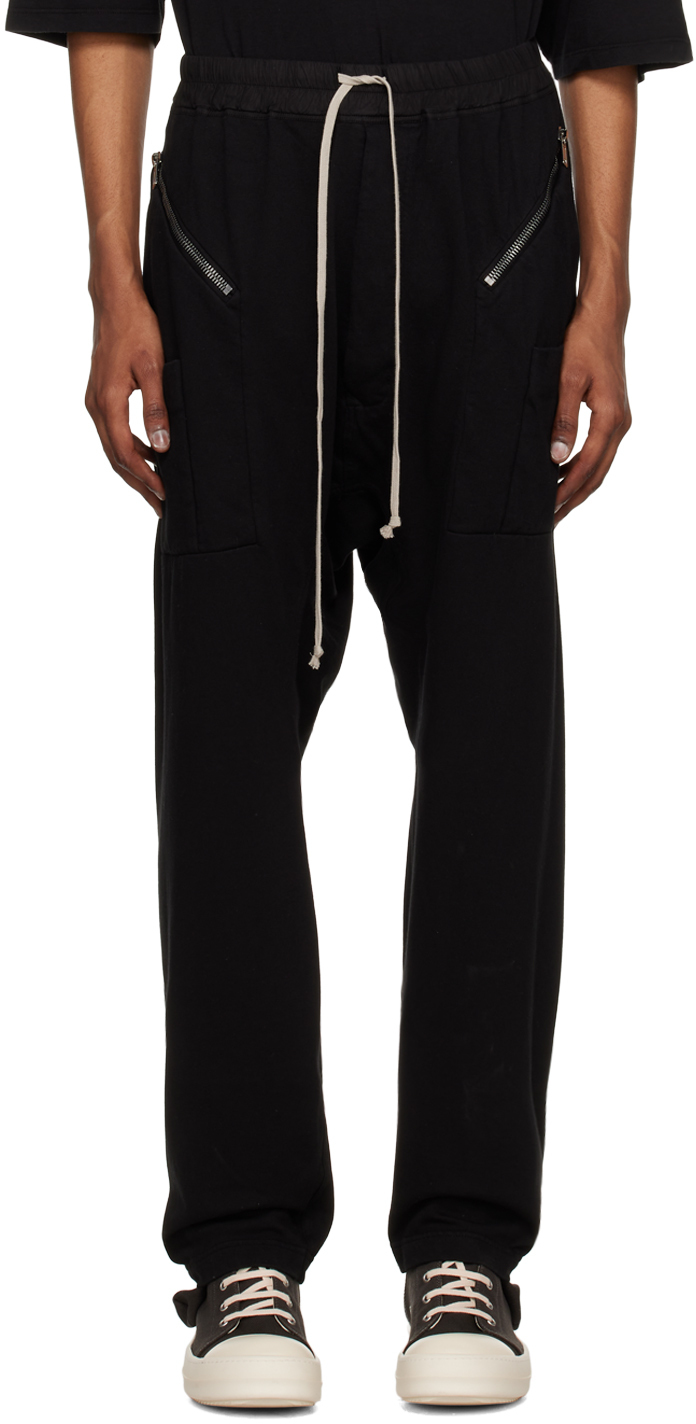 Rick Owens DRKSHDW Black Drawstring Cargo Pants Rick Owens Drkshdw