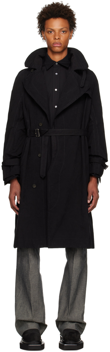 Marina Yee Ssense Exclusive Black Trench Coat