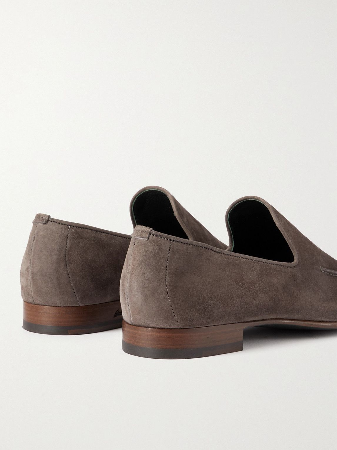 Brioni Suede Loafers Gray Brioni