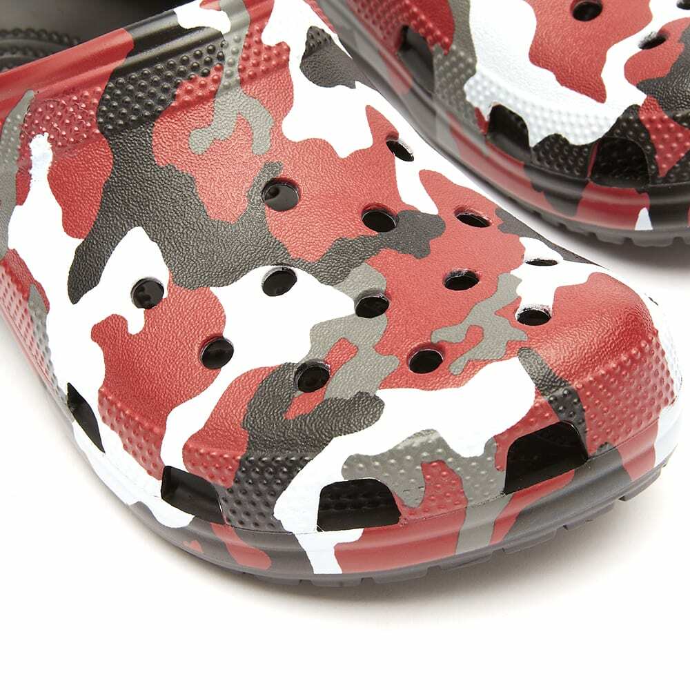 Crocs Classic Printed Camo Clog In Black Red Crocs