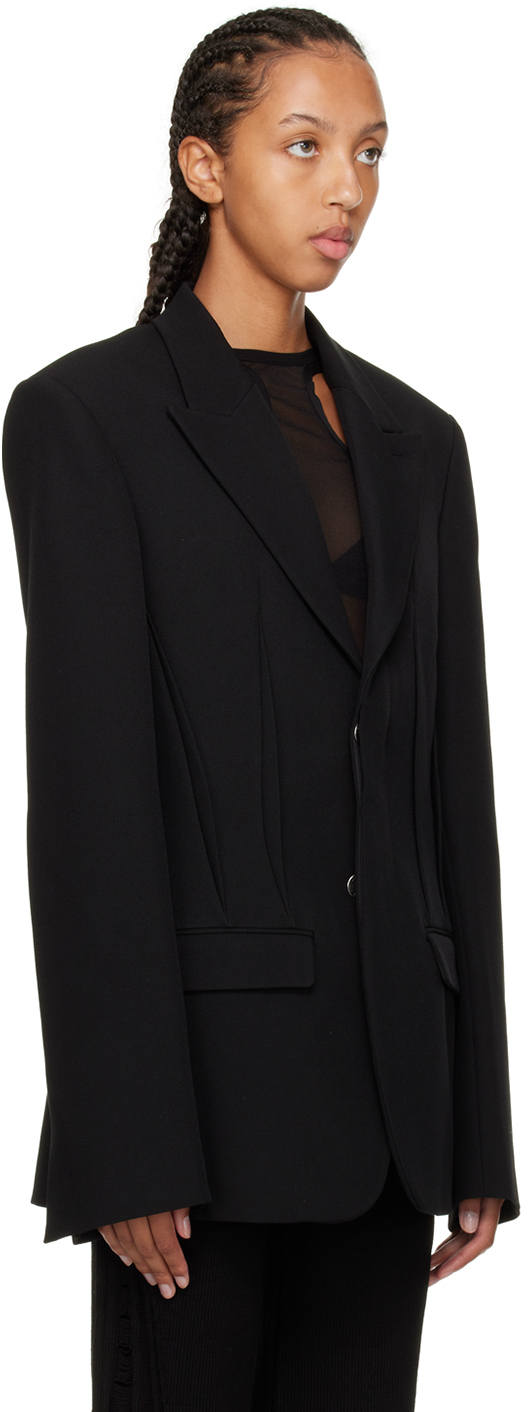 Dion Lee Black Darted Blazer Dion Lee