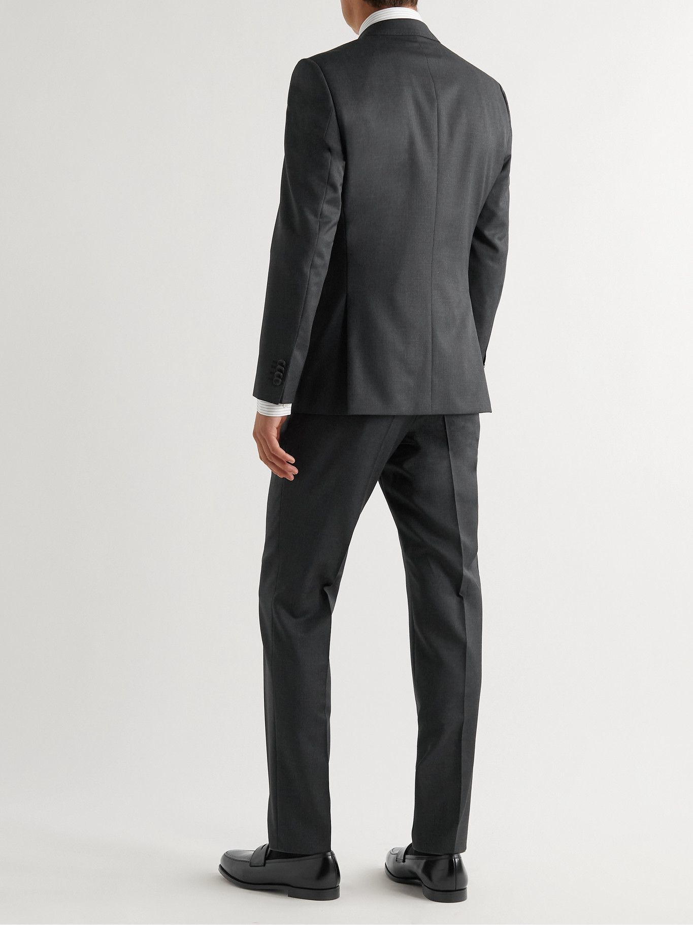 Hugo Boss H Huge 214 Slim Fit Virgin Wool Suit Black Hugo Boss