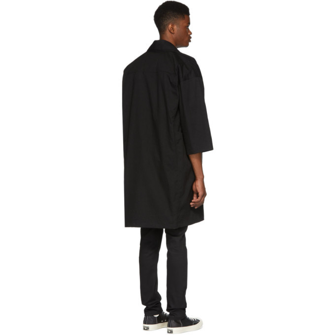 Naked And Famous Denim SSENSE Exclusive Black Over Coat Naked And