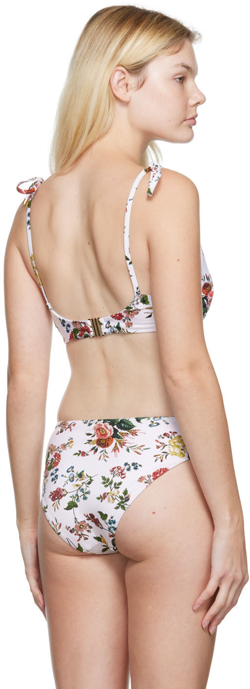 Erdem White Thea Bikini Top Erdem