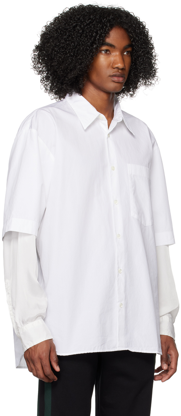 Dries Van Noten White Double Sleeve Shirt Dries Van Noten