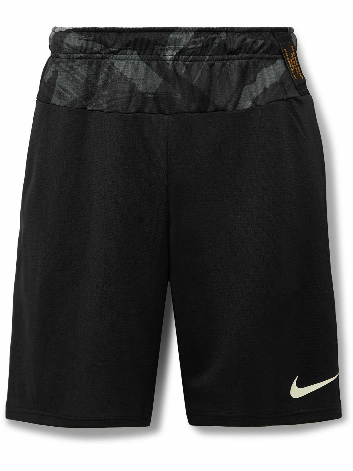 Nike Training Straight Leg Printed Dri FIT Training Shorts Black