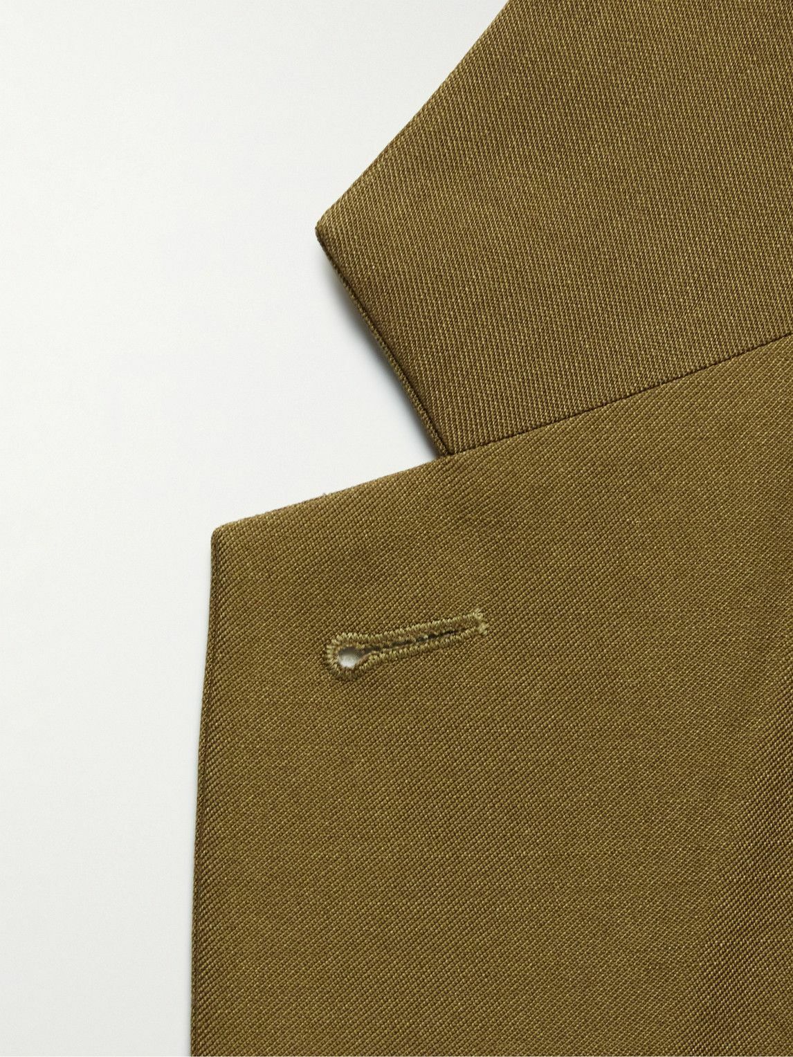 The Row Duvall Wool And Mohair Blend Suit Jacket Green The Row