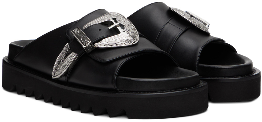 Toga Pulla Black Pin Buckle Sandals Toga Pulla