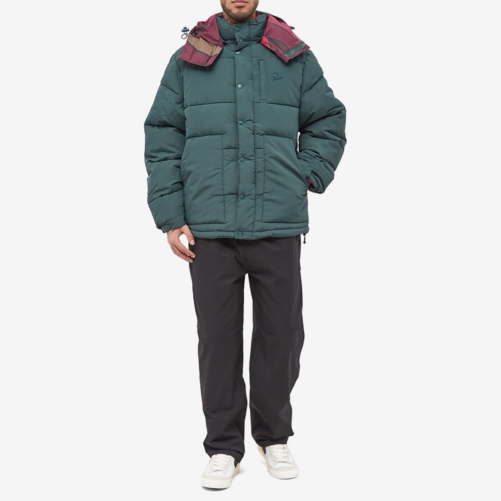 By Parra Men S The Secret Garden Puffer Jacket In Pine Green By Parra