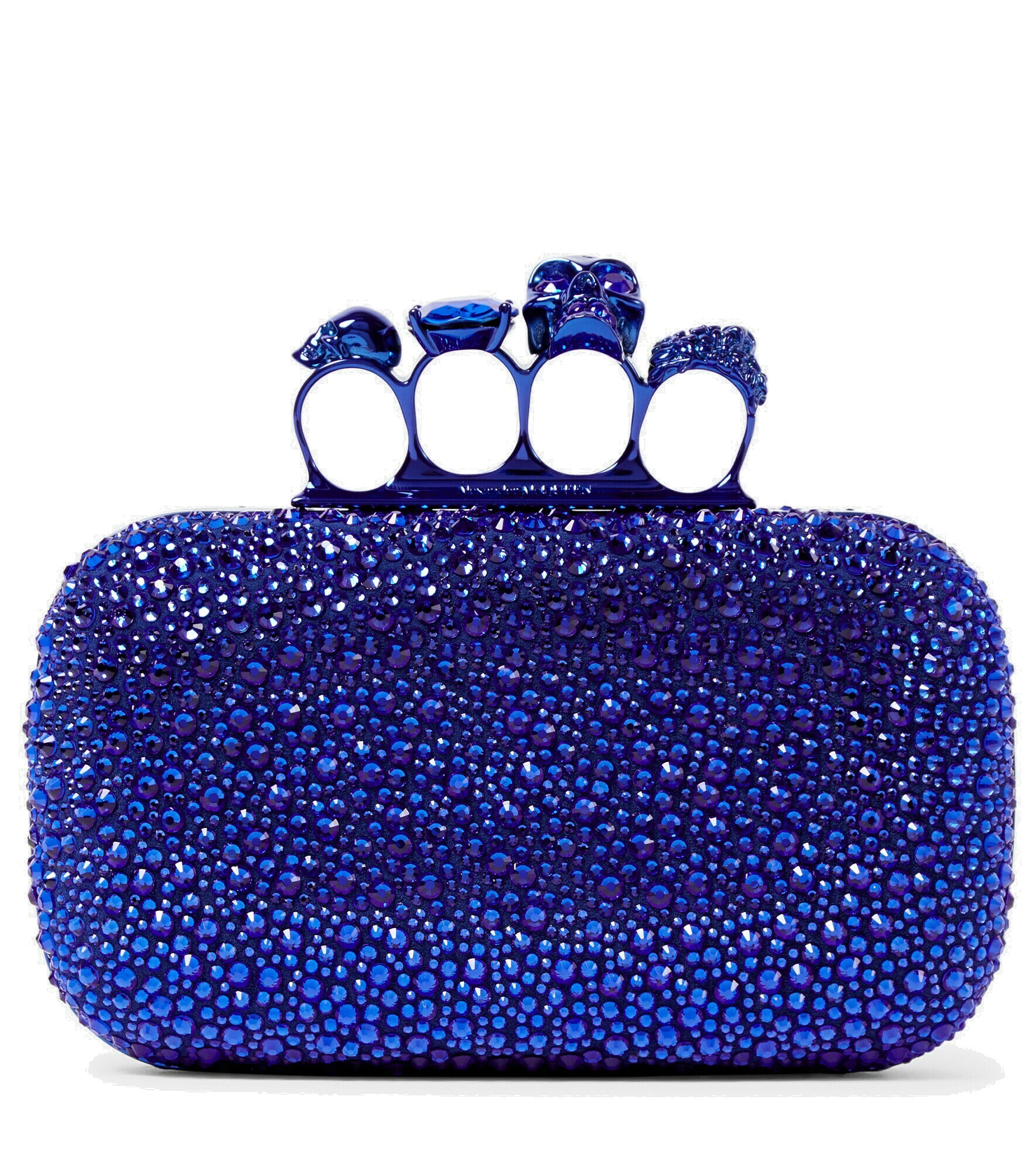 Alexander Mcqueen Four Ring Crystal Embellished Clutch Alexander Mcqueen