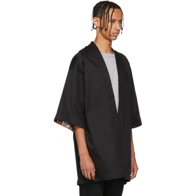 Naked And Famous Denim SSENSE Exclusive Black Haori Shirt Naked And Famous Denim