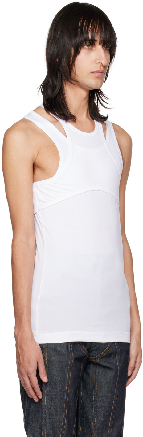 Parnell Mooney Ssense Exclusive White Double Layer Tank Top