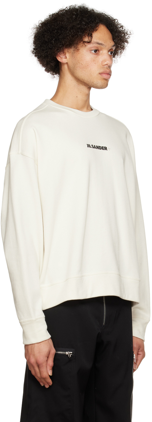 Jil Sander Off White Crewneck Sweatshirt Jil Sander