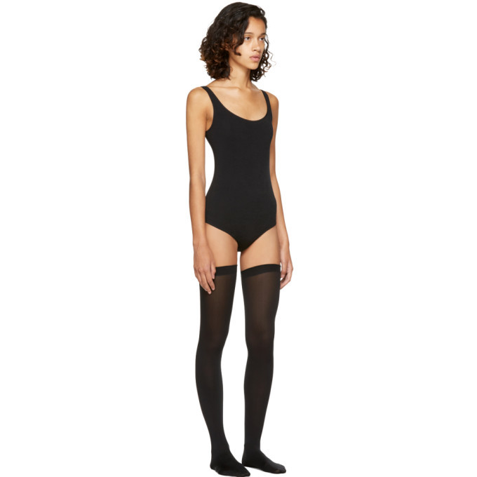 Wolford Black Fatal 80 Seamless Stay Ups Wolford