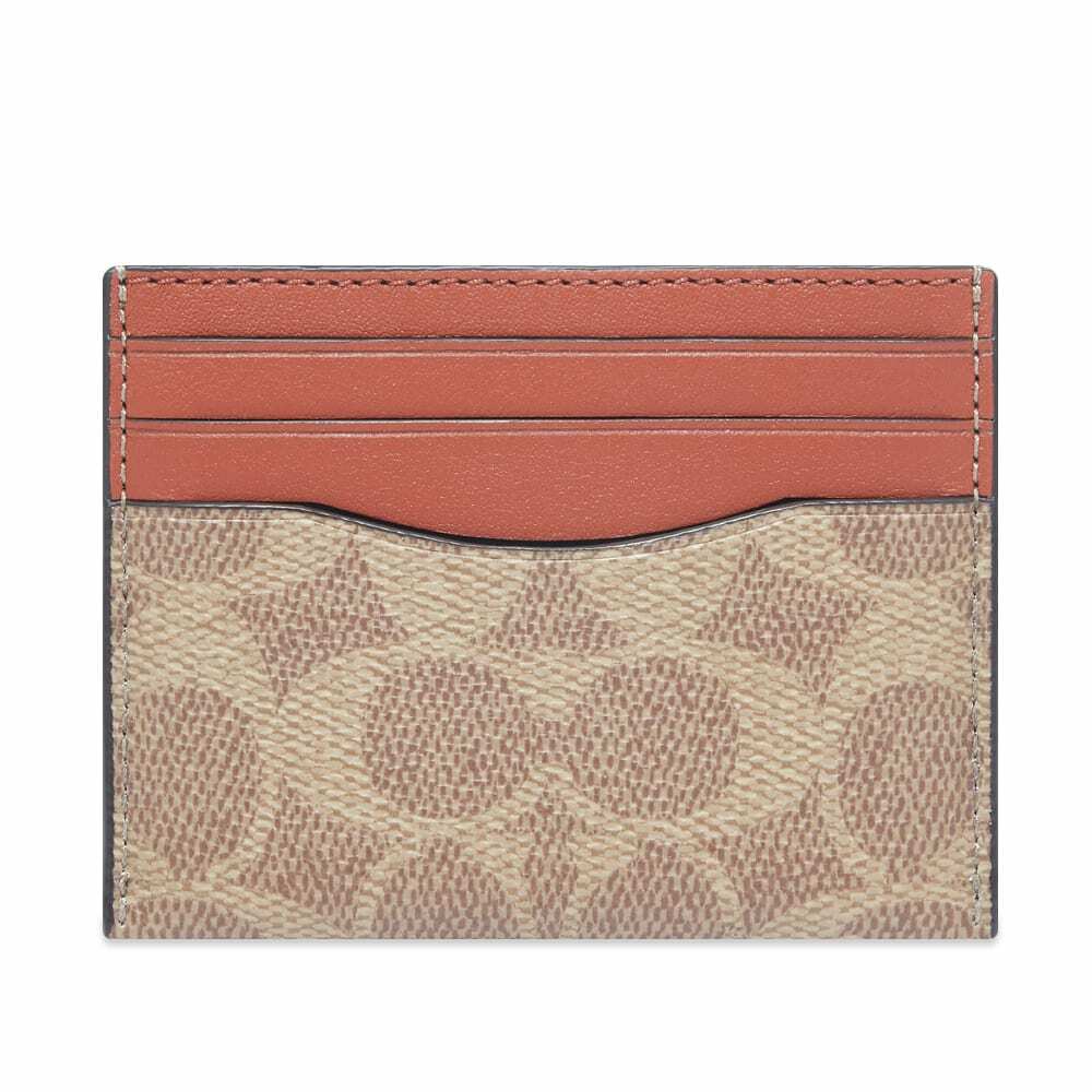 Coach Men S Signature Card Holder In Tan Rust Coach