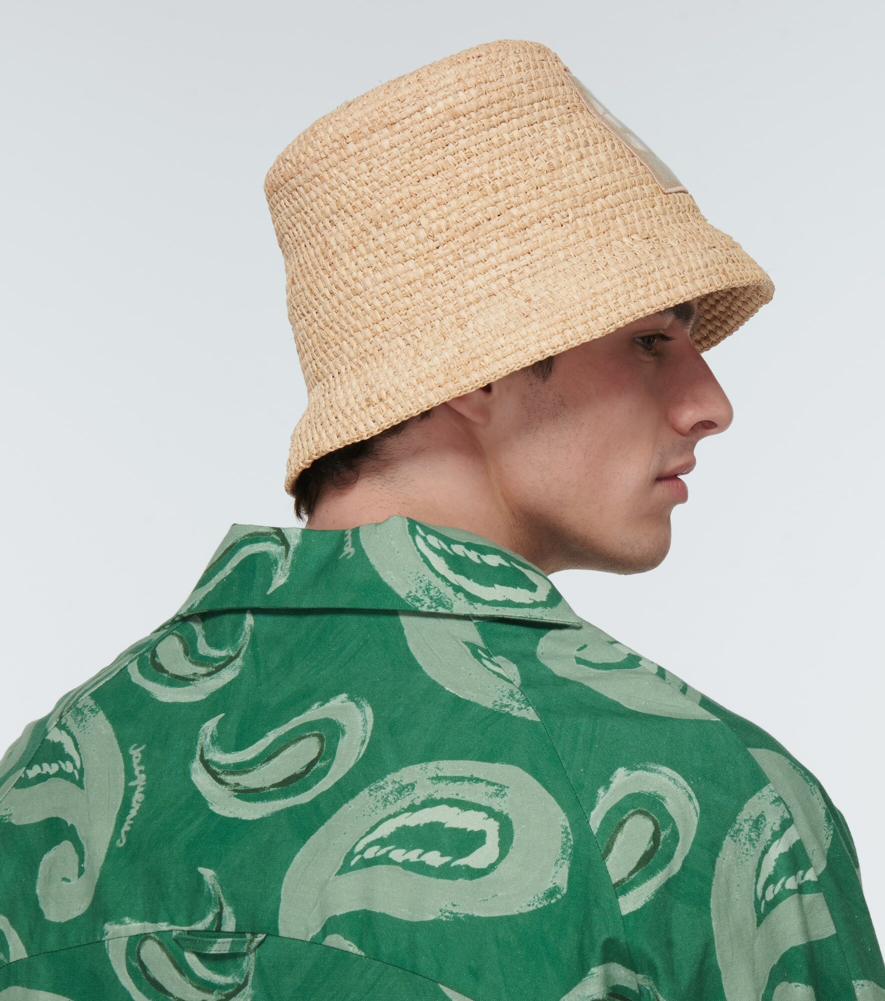 Jacquemus Le Bob Ficiu Raffia Bucket Hat Jacquemus