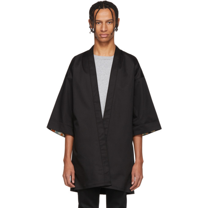 Naked And Famous Denim SSENSE Exclusive Black Haori Shirt Naked And Famous Denim