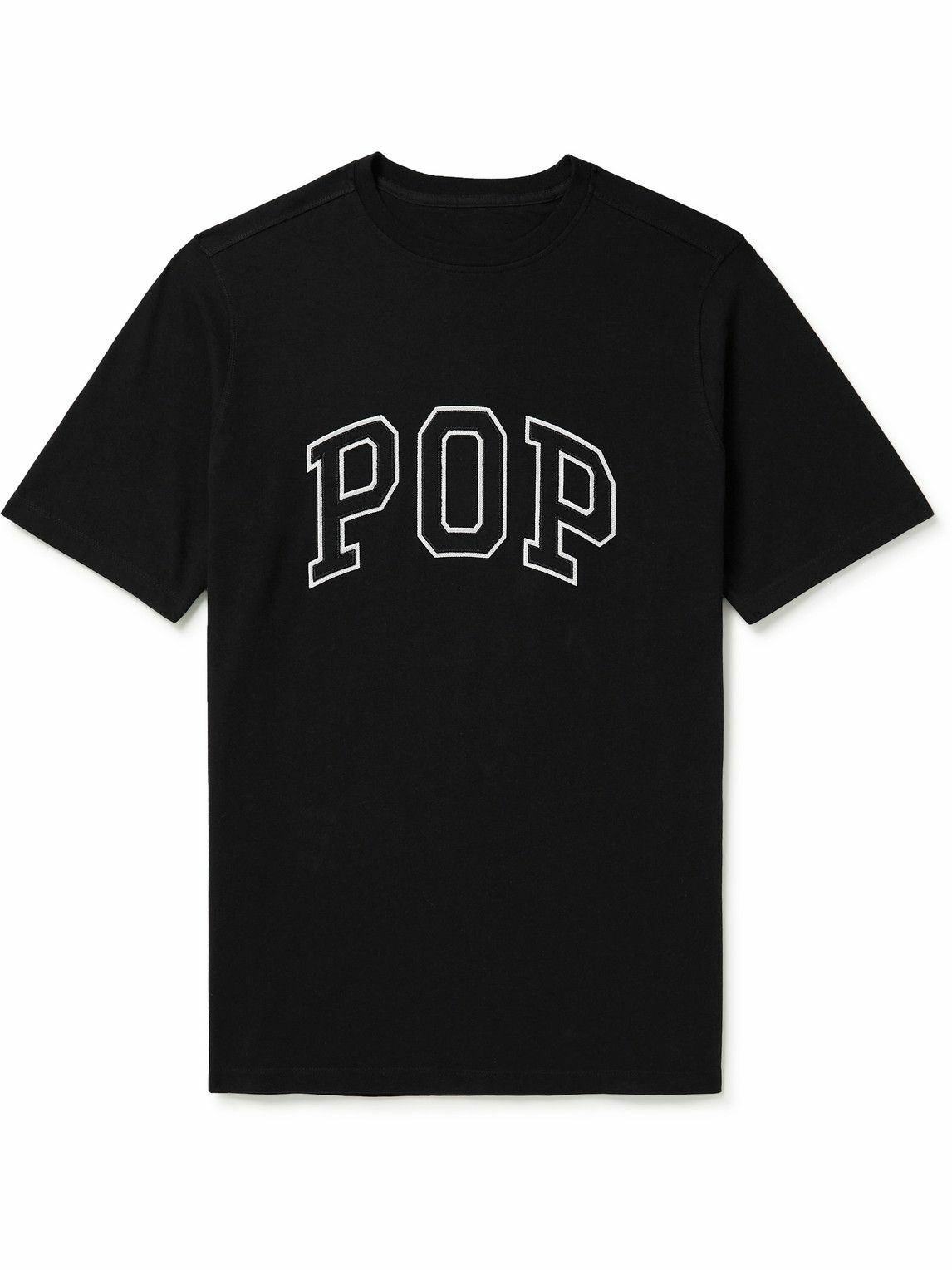 Pop Trading Company Arch Logo Appliqu D Cotton Jersey T Shirt Black