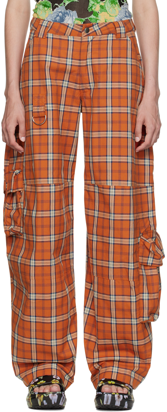 Collina Strada Orange Lawn Trousers Collina Strada