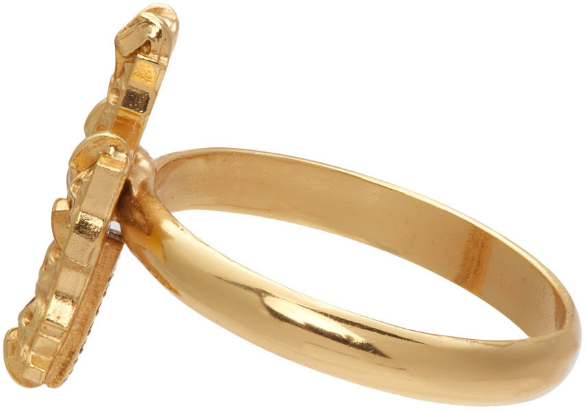 Emanuele Bicocchi Ssense Exclusive Gold Cross Ring Emanuele Bicocchi