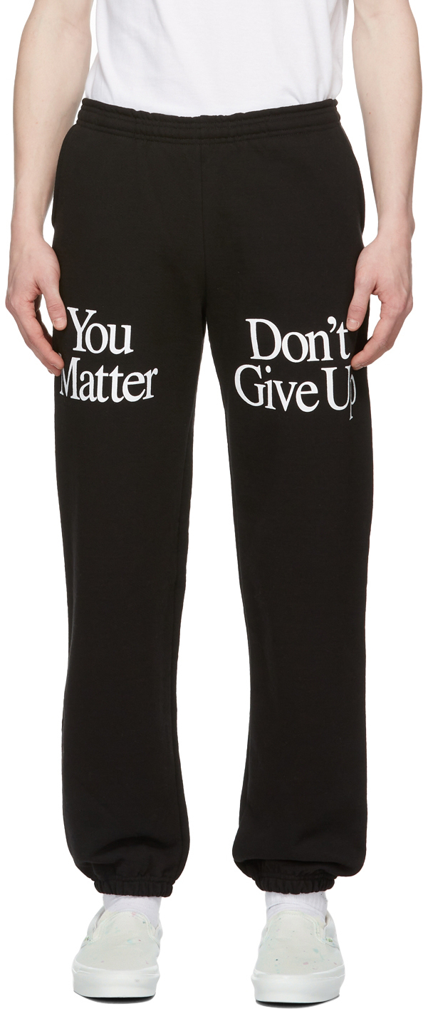 Praying SSENSE Exclusive Black Don T Give Up Lounge Pants Praying