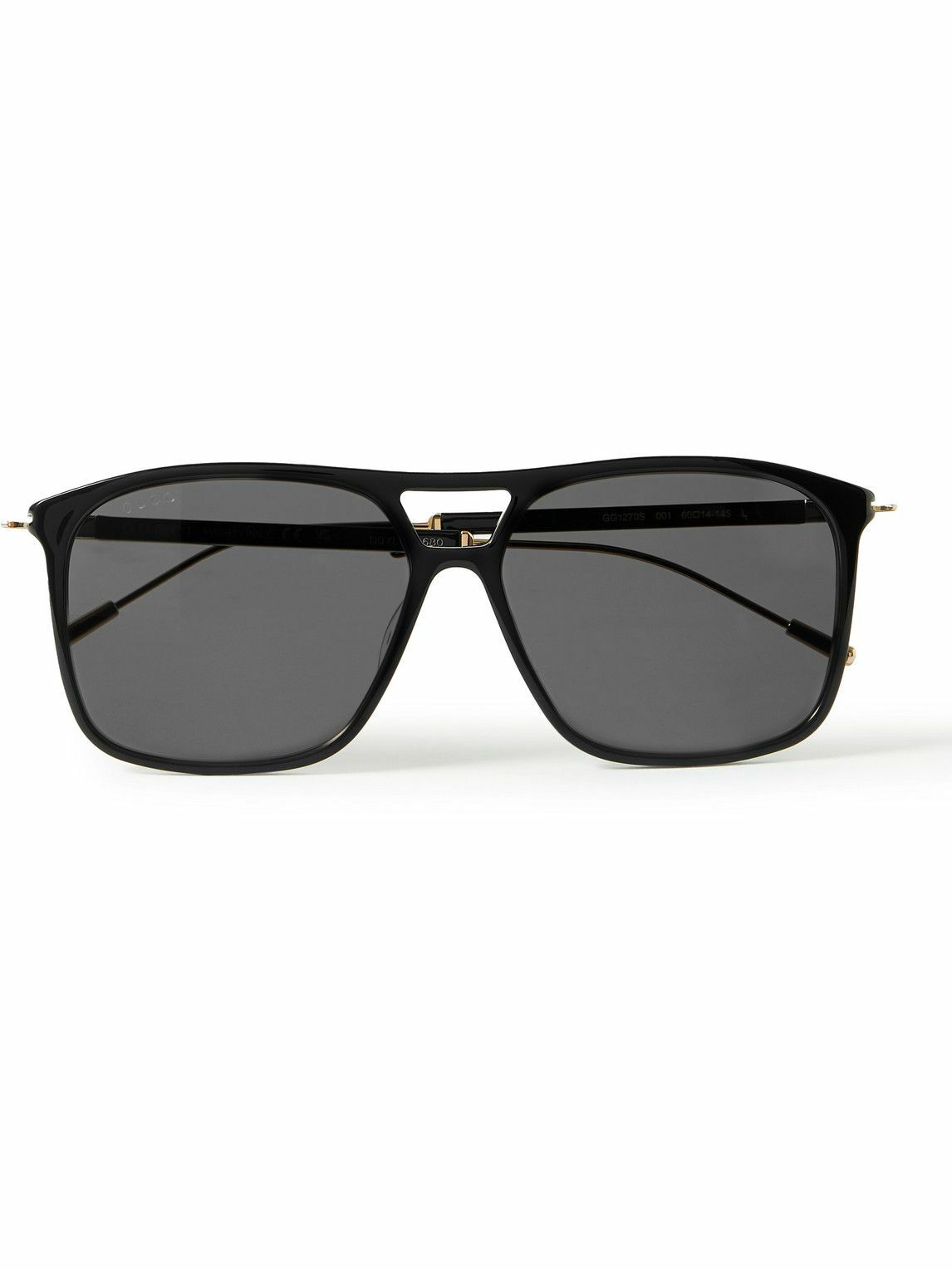 Gucci Eyewear Aviator Style Gold Tone And Acetate Sunglasses Gucci