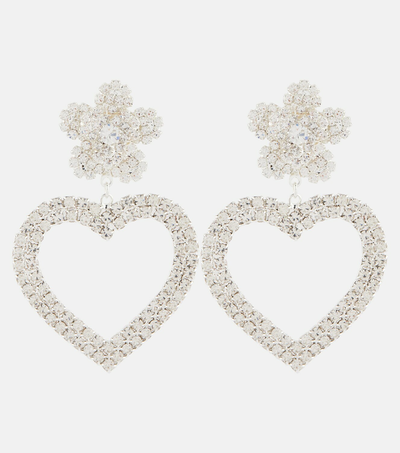 Magda Butrym Crystal Embellished Heart Earrings Magda Butrym