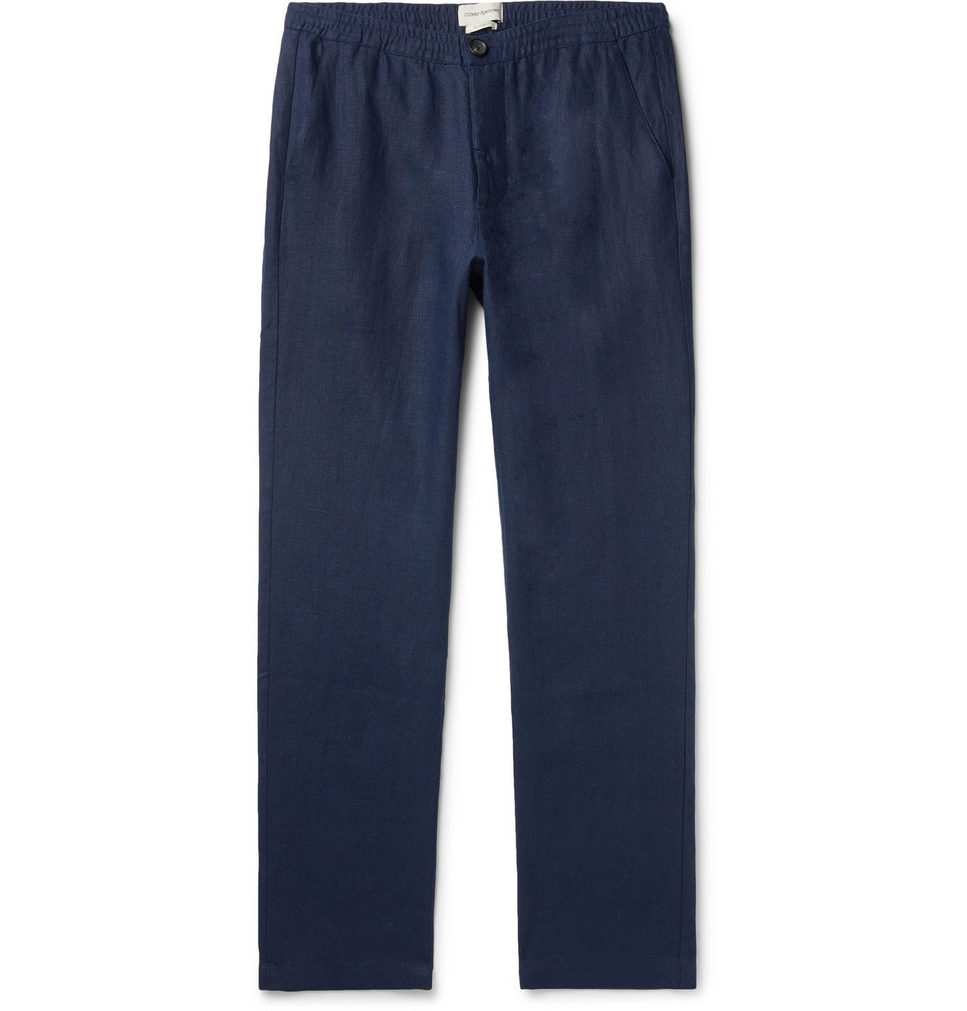 OLIVER SPENCER - Linen Trousers - Blue