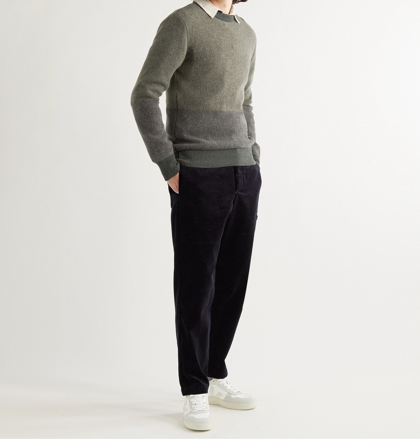 OLIVER SPENCER - Blenheim Striped Mélange Wool Sweater - Multi