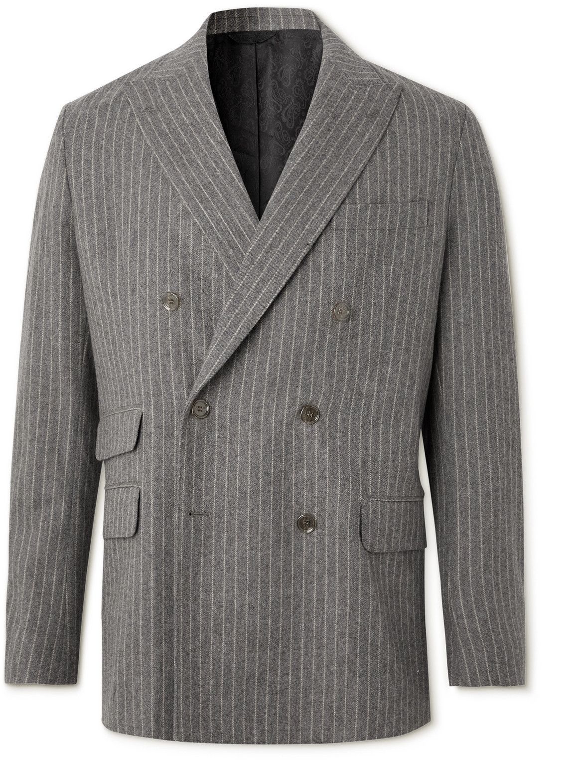 Acne Studios - Oversized Double-Breasted Pinstriped Wool-Blend Suit ...