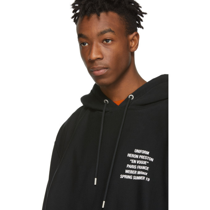 Heron Preston Black Metal Workers Hoodie Heron Preston