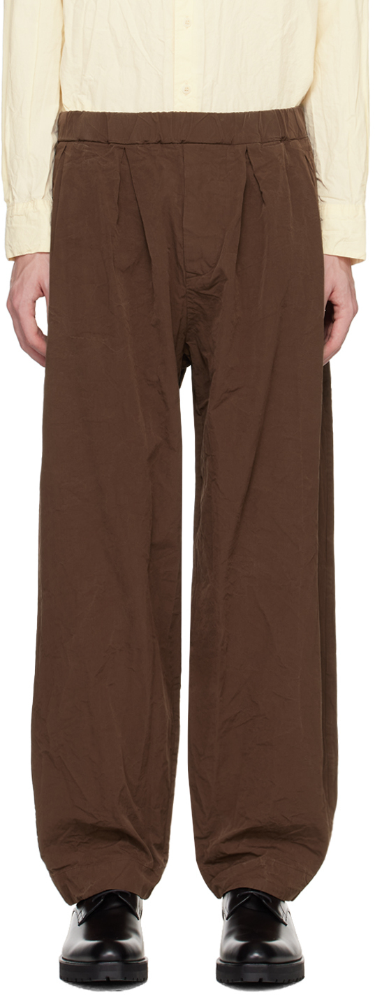 CASEY CASEY Brown Pleat Trousers