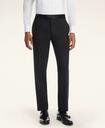 Brooks Brothers Men's Milano Fit Lambswool Tuxedo Pants | Black