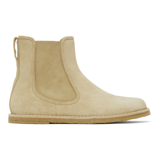 Loewe Beige Suede Chelsea Boots Loewe