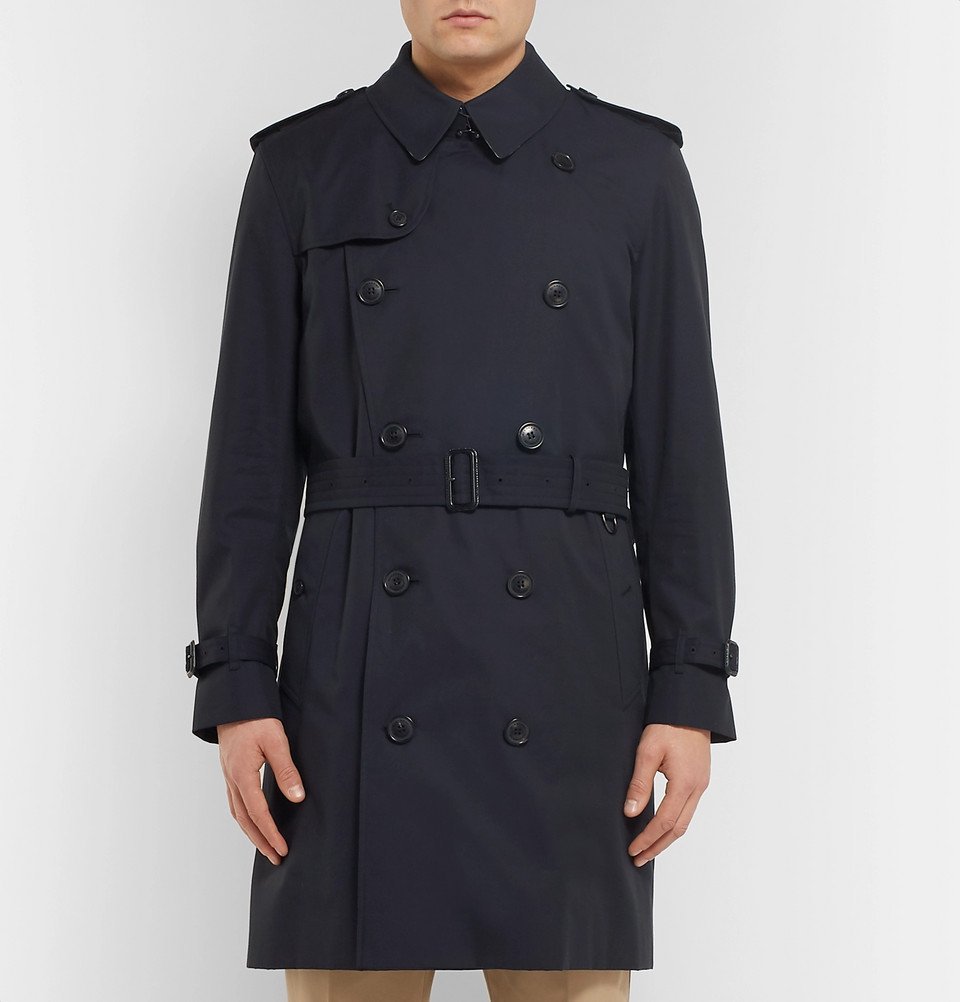 Burberry - Kensington Double-Breasted Cotton-Gabardine Trench Coat with  Detachable Gilet - Men - Navy Burberry