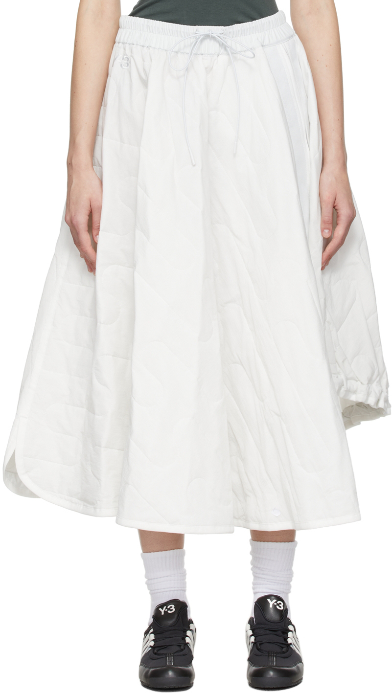 Y-3 White Cloud Quilt Skirt Y-3