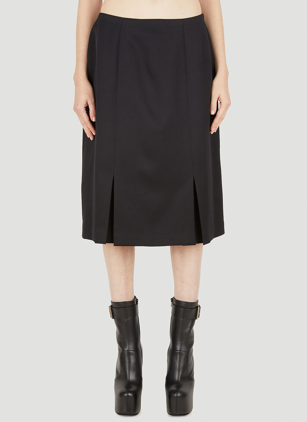 Pleated Skirt in Black Raf Simons