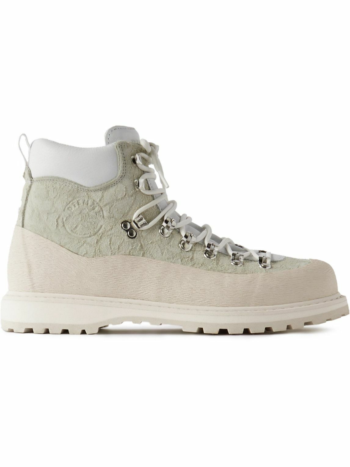Photo: Diemme - Roccia Vet Suede and Rubber Hiking Boots - White