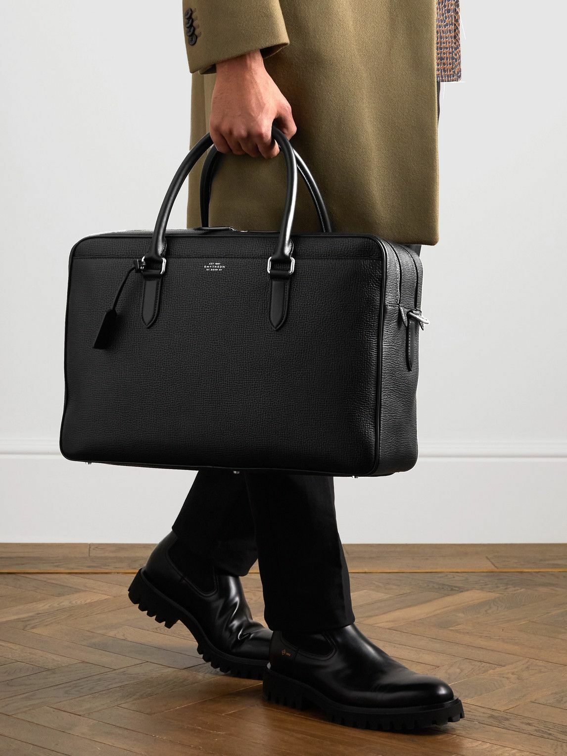 Smythson - 48-Hour Ludlow Full-Grain Leather Weekend Bag Smythson