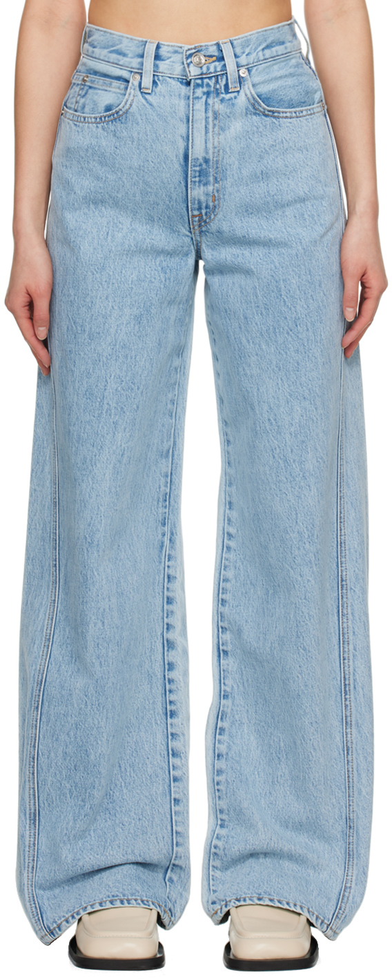 SLVRLAKE Blue Eva Twisted Seam Jeans SLVRLAKE