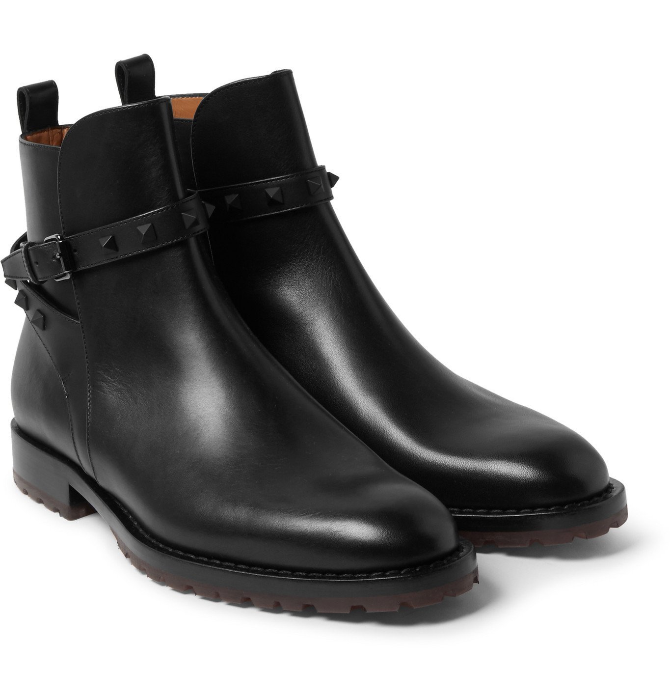 VALENTINO - Studded Leather Jodhpur Boots - Black Valentino