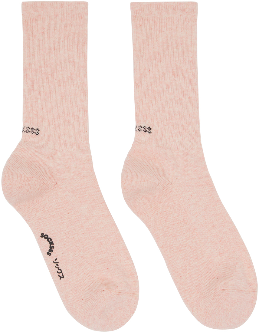 SOCKSSS Two-Pack Gray & Pink Socks Socksss