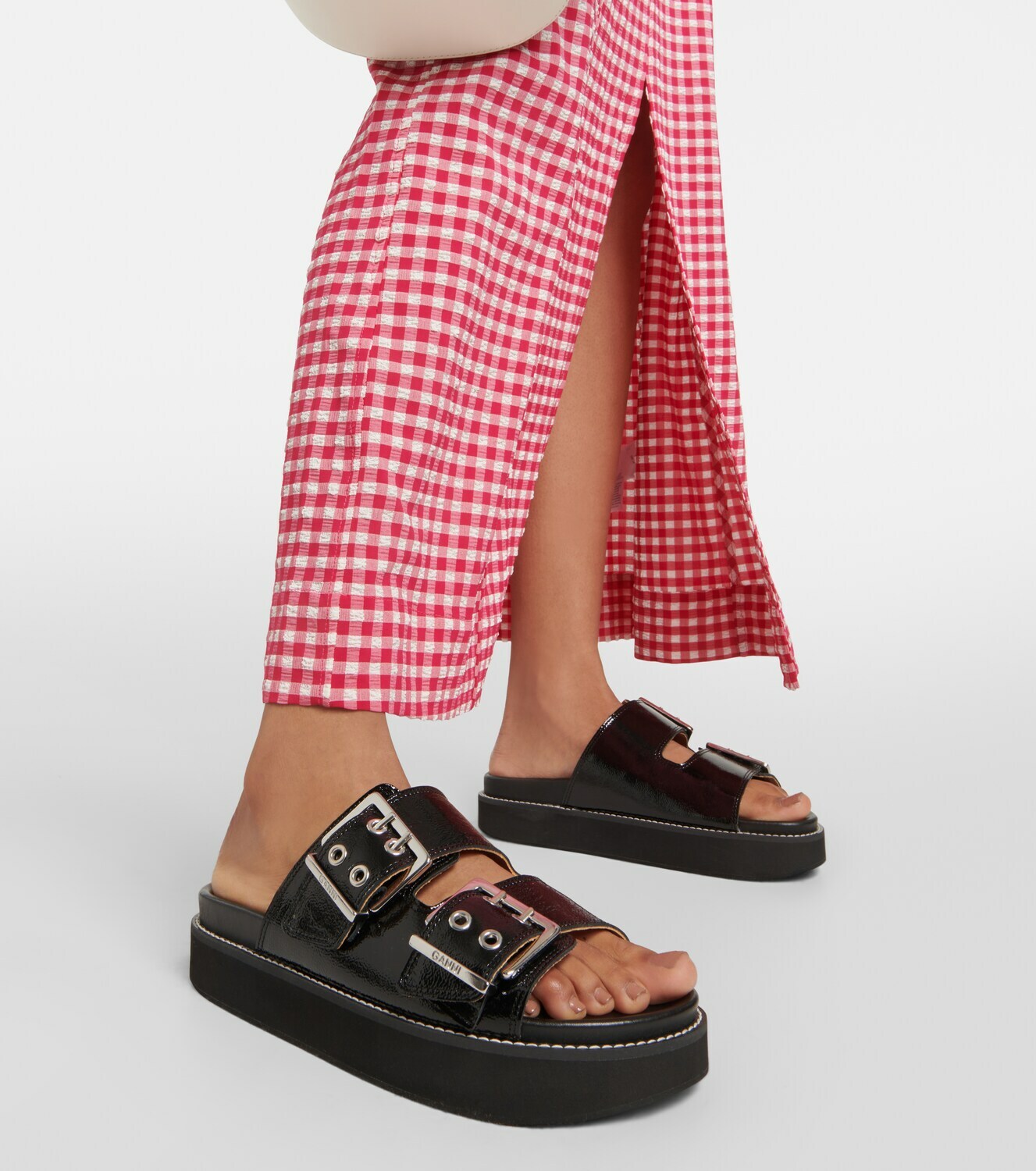 ganni leather sandals