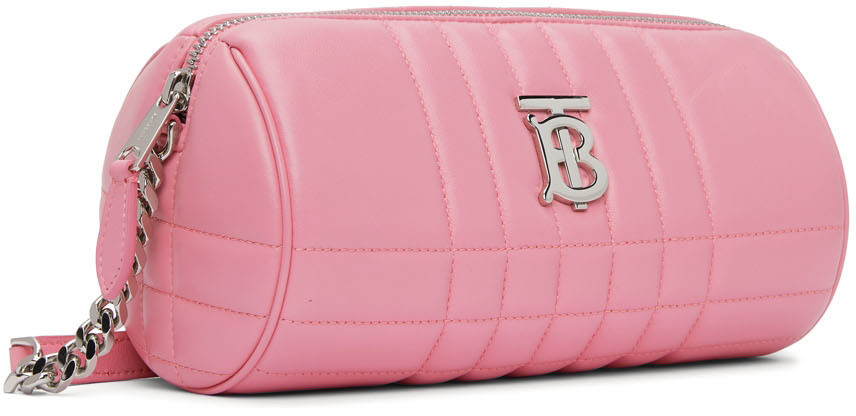 Burberry Pink Quilted Lola Barrel Bag Burberry