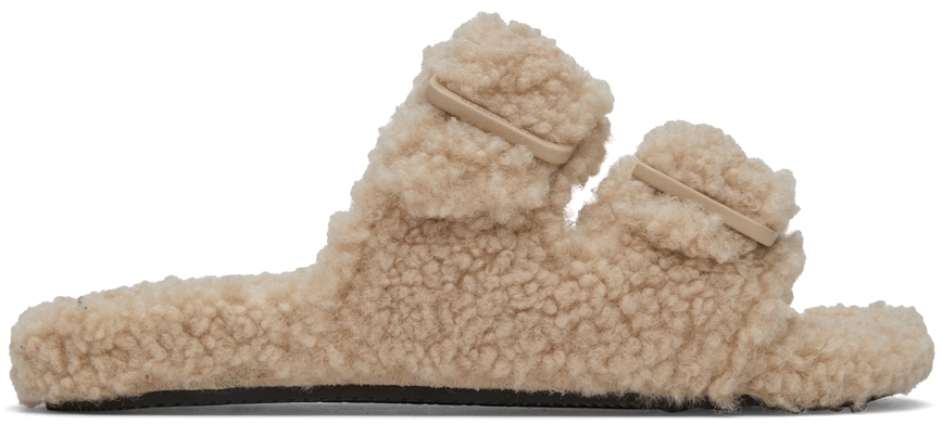 balenciaga slides tan