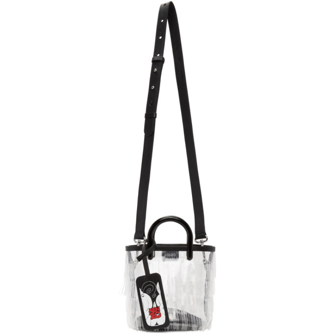 Kenzo Transparent Mini PVC Fringe Tote Kenzo