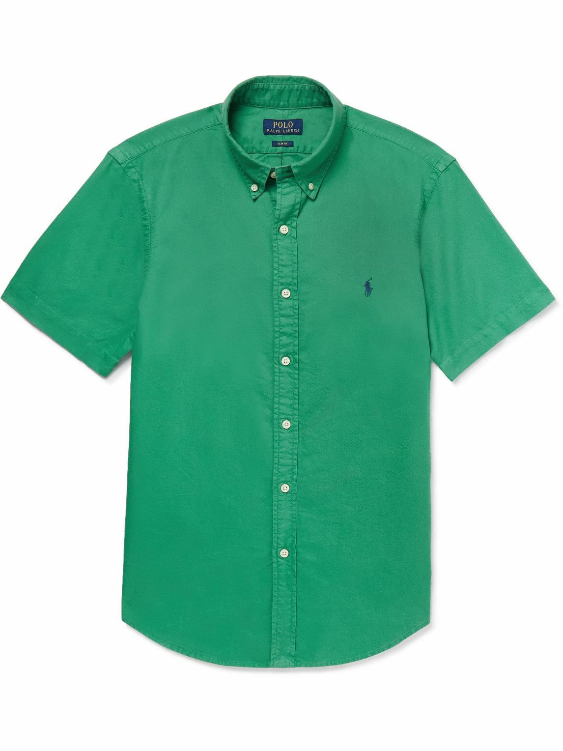 Polo Ralph Lauren - Slim-Fit Logo-Embroidered Cotton Oxford Shirt - Green