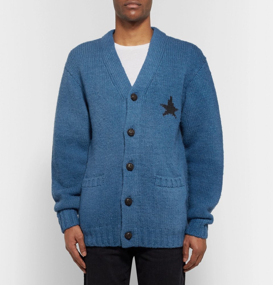 visvim - Selmer Intarsia Wool Cardigan - Men - Blue Visvim